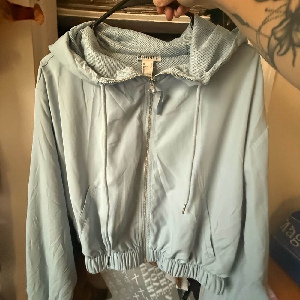 Forever 21 Light Blue Utility Jacket